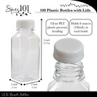 Spec101 Plastic Juice Bottles With Caps - 100pk 8oz Plastic Bottles With Lids