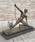 Signed G  Michiel Vintage Nude Male Bronze Figurine Art Deco Sculpture Figure