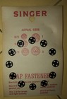 1950s  unused  Singer Sewing Rustproof Snap Fasteners 12 Size 0 C91 Made In Usa