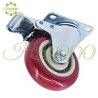 4 Pack 4 Inches Caster Wheels Locking Casters With Brake Swivel Plate Castors