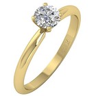 1ct Genuine Diamond Solitaire Engagement Ring Four Prong Set 14k Rose White Gold