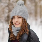Soft Warm Fuzzy Cozy Unisex Winter Beanie Pom Pom Hat  Scarf And Gloves Set