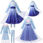 Girls Kids Dress Clothing Elsa Princess Frozen Cosplay Birthday Party Coat