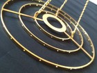 1pcs 3-tiered Golden Round Hanger Centerpiece Chandelier Wedding Christmas Party