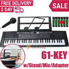 61 Key Music Electronic Keyboard Electric Digital Piano Organ W  Stand   Mic