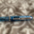 Platinum Blue Clear Fountain Pen Plastic Body Excellent Condition Now