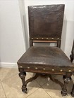 Spanish Colonial Renaissance-style Chairs Made Of Wood And Embossed Leather 1800