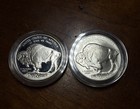2001 Buffalo Commemorative Silver Dollar Set Proof   Uncirculated Coins No Coa