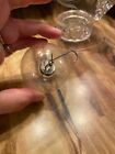 Vintage Feather Tree Clear Mercury Glass Round Christmas Ornament 2 1 2 
