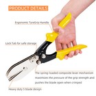 Handle 5 Blade Sheet Metal Crimper Tool For Stove Pipe Duct Hvac Crimping Cutter