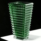 Glass Vase green Square Block Flower Vase Decor For Home Green Flower Vase