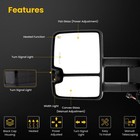 Pickup Towing Mirrors Pair Replacement For Chevy For Gmc 2014-2018