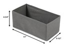 Gray Fabric Storage Boxes Closet Dresser Drawer Organizer Bins - Medium 4 Pack