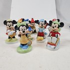 9 Vintage 4  Ceramic Figurines Walt Disney Mickey Minnie Mouse Donald Duck