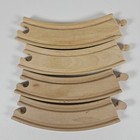 Wooden Train Track Lot 31 Pieces Straight Curved Brio Thomas Compatible