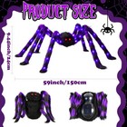 5 Ft Halloween Spider Decorations  30 Led Giant Light Up Spider