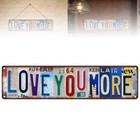 Love You More License Plate Retro Weatherproof Home Decoration License Applied   