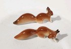 Vintage Tiny Ussr Lomonosov Figures - Squirrels Lot Of 2 Porcelain Figurine 
