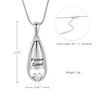 Teardrop Keepsake Urn Necklace For Ashes Urn Pendant Cremation Memorial Jewelry