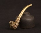 Chinese Old Tibet Silver Hand Carved Lucky Dragon Statue Smoking Tool Collection