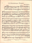 1945 A Christmas Prayer Vintage Scarce Holiday Sheet Music Carl G  Shoucair