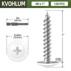  8 X 1  120 Pcs  Modified Truss Head Wood Screws  Phillips Drive Quick Metal    