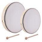  10 Inch   8 Inch Hand Drum Percussion Wood Frame Drum With Drum Stick 