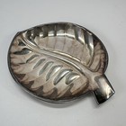 Vintage International Silver Co Leaf Shaped Trinket Dish Tray 8167 4-in