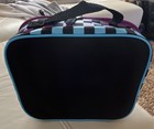 Justin Bieber Insulated Zip Soft Lunch Bag  Checkered Black purple blue Teen