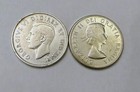 Canada 1940   1958 Half Dollars   Canadian 50 Cents    Lot Of  Two Silver Coins