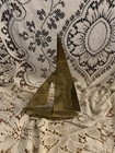 Vintage Solid Brass Sailboat Nautical Maritime Decor 8in H 5 5in L