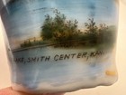 Antique Rock Island Lake Smith Center Kansas Souvenir China Cup Gold Handle
