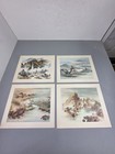 4 Beautiful Chinese Scenic Prints Painted By Famous Chinese Artists  Collectible