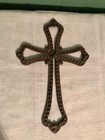 Cast Iron Wall Cross Rustic Decorative Beaded Finish Home Decor Accent Christian