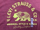 New Mens Levi s Strauss Standard Fit Graphic T-shirt Dusty Red Size Large