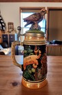Vintage Hand Painted German Beer Stein Pewter Lid Hopfen Und Malz Gott Erhalt s