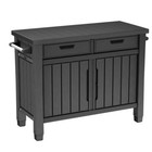 Keter Outdoor Grill Table  Buffet  Entertainment And Storage Cabinet W  Drawers