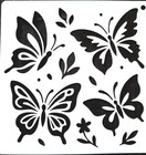 4 Butterfly Stencil For Painting Or Crafting - 6x6  Detailed Diy Wall Art