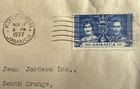 1937 Jamaica King George Vi Coronation Sg 120 On Cover Kingston To New Jersey Us