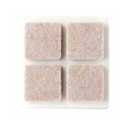 Scotch Square Felt Pads  1 In    16-pack  beige 