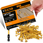 Vkkm 100pcs  10x3-1 2 Exterior Deck Wood Screws Bronze Coated With T25 Star Bit