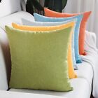Cotton Linen Pillow Covers Sofa Square Throw Cushion Case 18x18 In Home Decor