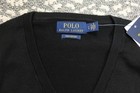 New Polo Ralph Lauren Men s Pima Cotton V-neck Knit Sweater - Large - Black