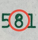 Error 8 Over Inking Printing High Serial Number    bb    Note Fancy One Dollar Bill