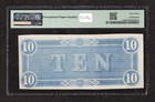 1864  10 T-68 Confederate States Of America Note - Pmg 63 Epq