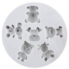 Animal Polymer Clay Mold Hedgehog Deer Bear Pig Squirrel Fox Owl Koala Silicone