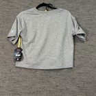 Nwt Justice Girls L 12-14 Pac Man Embroidered Gray Crop Tee Shirt Ghosts Whimsy