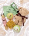 Shea Butter Spa Gift Box For Women  Self Care Gift Basket  Bath Bombs   Spa Set