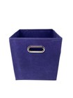 Blue 10  6 Pcs Fabric Storage Bins Box Cube Basket Container Metal Handle