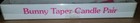 Easter Bunny Taper Candles Set Of 2 W  Box 11  Long